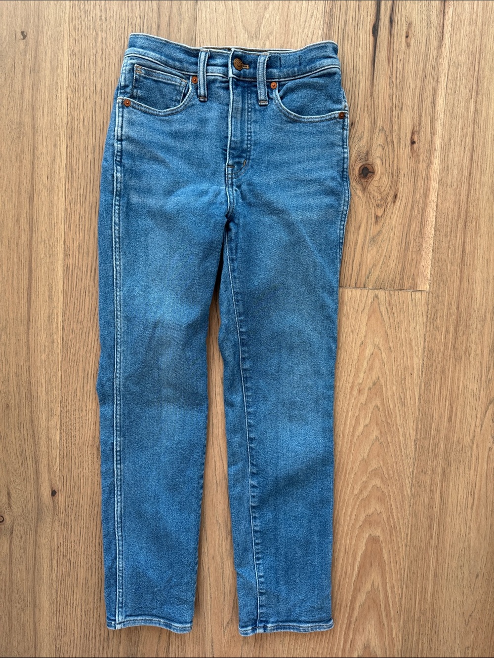Madewell Classic Slim Straight Leg Stovepipe High Rise Denim Jeans Women’s 24